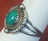 Lovely & Delicate 1940's-50's Navajo Indian Silver & Turquoise Ring