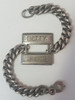 Unique WWII Sweet Heart Bracelet in Sterling Silver w/ US Army Captain Rank Insignia at Center