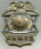 Ext Rare Early 1930's Pre State Police New Hampshire Motor Vehicle Dept. Inspector Badge & Hat Badge