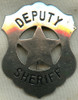 Great LARGE 1910s - 1920s Old West "Stock" Circle Star Cut Out Shield Deputy Sheriff Badge