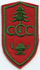 1930's Civilian Conservation Corps Education Rate Patch. Green on Red