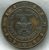 Great Boy Scouts of America (BSA) 1937 Jamboree Neckerchief Slide by Waltham Watch Co.