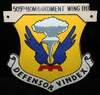 Very Cool Ca. 1970's USAF 509th Bomb Wing Base Sign in Painted Aluminum with Decal