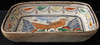 Great Early 20th Century Redware Baking Dish with Colorful Bird Motif & Mexican Maker Mark