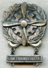 Sterling WWII US Air Corps Technician Badge with Link Trainer Instructor Bar Nice Condition