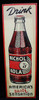 Great Vintage 1940's - 1950's Nichol Kola Embossed & Lithographed Tin Advertising Sign