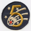 WWII USAAF 5th Air Force Aussie-Made Patch on Twill in Nice Shape