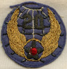 Salty WWII USAAF 20th AF Shoulder Patch US Made Silk on Felt with Hand Applied Bullion