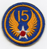 WWII USAAF 15th Air Force Patch "Solid Wings" Variant, Unworn