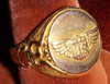 Beautiful WWI United States Air Service (USAS) Pilot Ring in 14K Gold