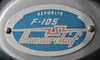 Super Cool Vintage Mid-1960's Republic F-105 Thunderchief Large Aluminum Factory Model