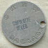 Great 1950s Eastern Air Lines Crew Baggage Tag Named to Flight Attendant - Shows Use!