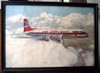 Nice Framed 1950s Braniff International Airways (BIA) DC-4 Promotional Print