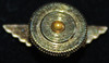 Circa 1950's Braniff International Airways 10K Gold Long Service Pin with Emerald