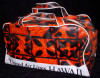 Late 1960s United Air Lines Promo Vinyl Travel Bag in Tapa Cloth Design for Hawaii Service