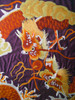 Beautiful 1920's - 1930's Chinese Silk Hand-Embroidery of Two Dragons Battling Over Orb