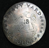 Gorgeous Civil War Period US Navy Yard Police Badge in Hand-Engraved Sheet Silver