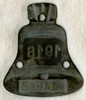 1918 California Auto Registration License Plate Liberty Bell Symbol