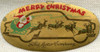 Vintage 1952 Ford Christmas Promotional Oval Brass Badge of Santa & His Reindeer