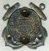 Great, Early WWII US Coast Guard Auxiliary Hat Badge - Cool Deco (Starless) Shield at Center