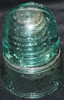 1880's - 1890's Pale Aqua Brookfield CD 145 "Bullet" Glass Insulator
