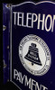 Great Ca. 1939 NE Telephone & Telegraph/AT&T Bell System 2 Sided Telephone Payments Porcelain Sign