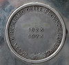 1973 800 Silver Tray for 150th Anniversary of CARIPLO SpA BANK of Italy by Bertoni