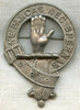 Circa 1900 Scottish Clan Lamont Badge in Nickel