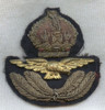 Well worn WWII Royal - Royal Canadian - Royal Australian AF (RAF-RCAF-RAAF) Officer Hat Badge