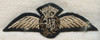 Beautiful WWII RAF (Royal Air Force) Pilot Wing Indian-Made Silk on Woven Wool