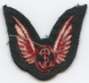 WWII Royal Navy Fleet Air Arm (FAA) Enlisted Air Crew Wing Red Embroidery on Black