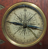 Early 19th C., Ca. 1820's Wooden Cased Pocket Compass in Excellent Working Condition