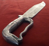 Large 1940s Bowie Knife with Aluminum Snake Handle from Mexico