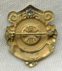 Circa 1930s Roosevelt, New York Exempt Firemen's Association Lapel Pin with Small Diamond