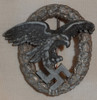 Great Mid-Late WWII Luftwaffe Observer Badge in Plated Zinc