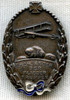 Early WWI 1915-16 Bavarian Aviation Patriotic Heavy, Die Struck Badge