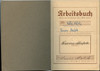 WWII (1940) Type II 3rd Reich Worker's Arbeitsbuch (Labor Booklet) with Hitler Stamps