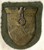 Nice "Salty" WWII Krim Shield on Field Grey Wool