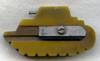 Great WWII Homefront "Keep 'Em Rolling!" US Army Tank Pencil Sharpener in Olive Drab Bakelite