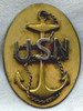 Great WWI USN Sweetheart Brooch Made from CPO Belt Buckle