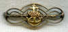 Beautiful Little WWI USN CPO Sweetheart Pin in Gilt Brass