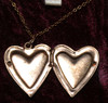 Early WWII USMC Sweetheart Heart-Shaped Locket Necklace (Left Hinge) in Original Box
