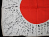 Japanese Flag Presented to Mr. Tanabe from Lieut. Mr. OGA Wishing 'Good Luck' During Enlistment