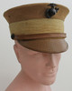 Beautiful WWI USMC Officer Undress Visor Hat (Cover) in Summer Khaki Cotton with Early EG&A