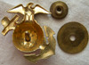 Rare Late 1930s USMC EM Model 36 Dress EGA Hat Badge with Robbins Mark