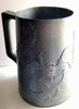Wonderful China Marine Regimental Quartermaster Pewter Beer Mug with Dragon Dated 1928