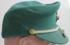 Scarce WWII USMC Women's Reserve Enl. Summer Dress Peppermint Green Visor w/ RARE Sterling Hat Badge