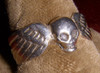 Cool 1960s-1970s Biker Winged Skull Ring in .925 Silver Made in Mexico