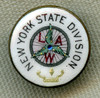 Gorgeous 1890's LAW League of American Wheelmen New York State Division Lapel Pin