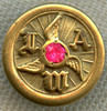 1930's - 1940's League of American Wheelman Long Membership Lapel Pin with Ruby
